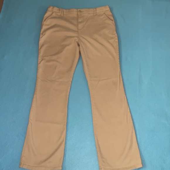 PLACE tan adjustable waistband uniform casual pants 2 pockets size 18 plus - Picture 1 of 12